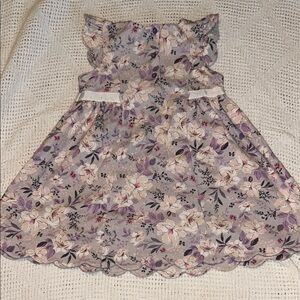 HAUTE HIPPIE kids style Floral Ruffle Bow Dress